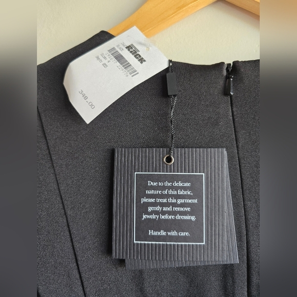 Ieena- Mac Duggal, Asymmetrical Beaded Fringe Hem Mini Dress,Black, Size 4, $348 - Picture 11 of 13